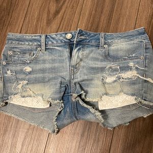 AMERICAN EAGLE SUPER LOW SHORTIE SIZE 10